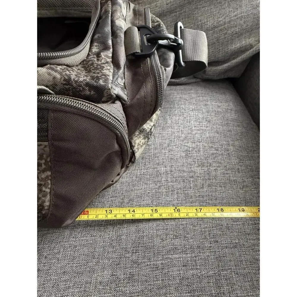 Cabelas Camo Catch All Gear Bag Weather Resistant Pockets Fishing Hunting Strap